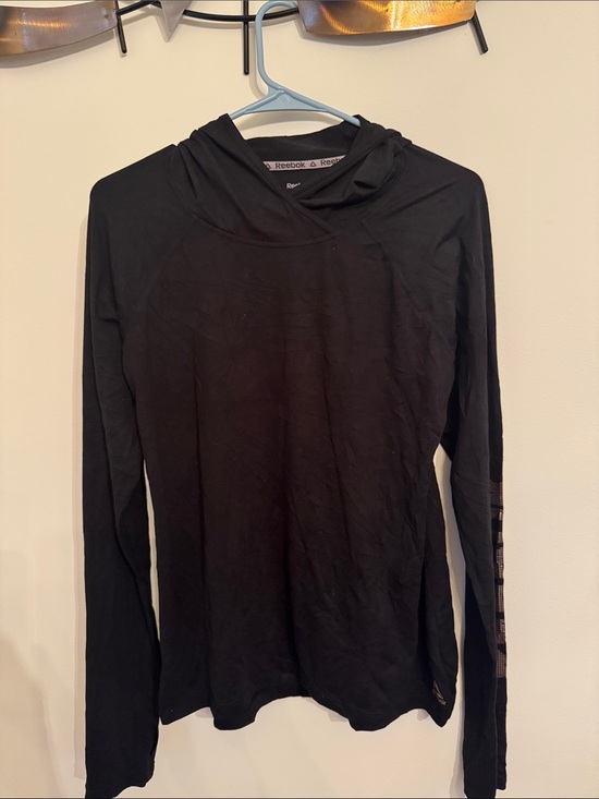 Reebok Tops - Reebok Black Long-Sleeve Hooded Tee for Women Box 006